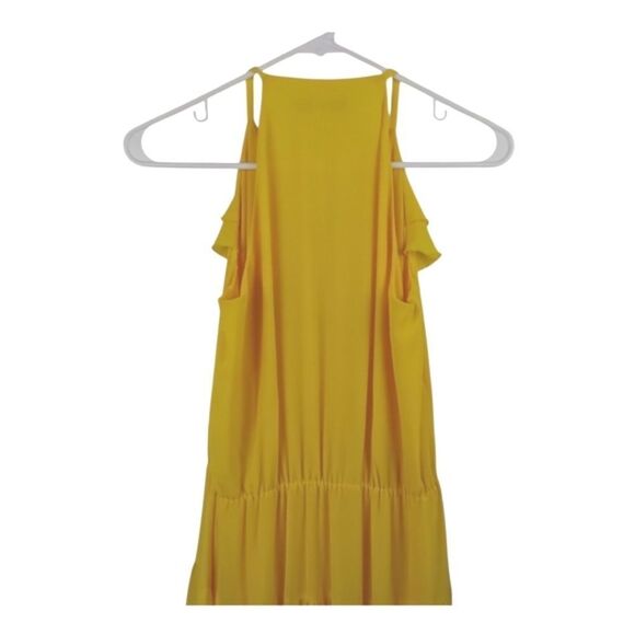 Boston Proper Yellow Tiered Ruffle‎ Maxi Dress Size Small - Picture 16 of 16